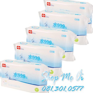 COMBO 5 GÓI GIẤY ƯỚT LEC 99.99% E161 80 tờ