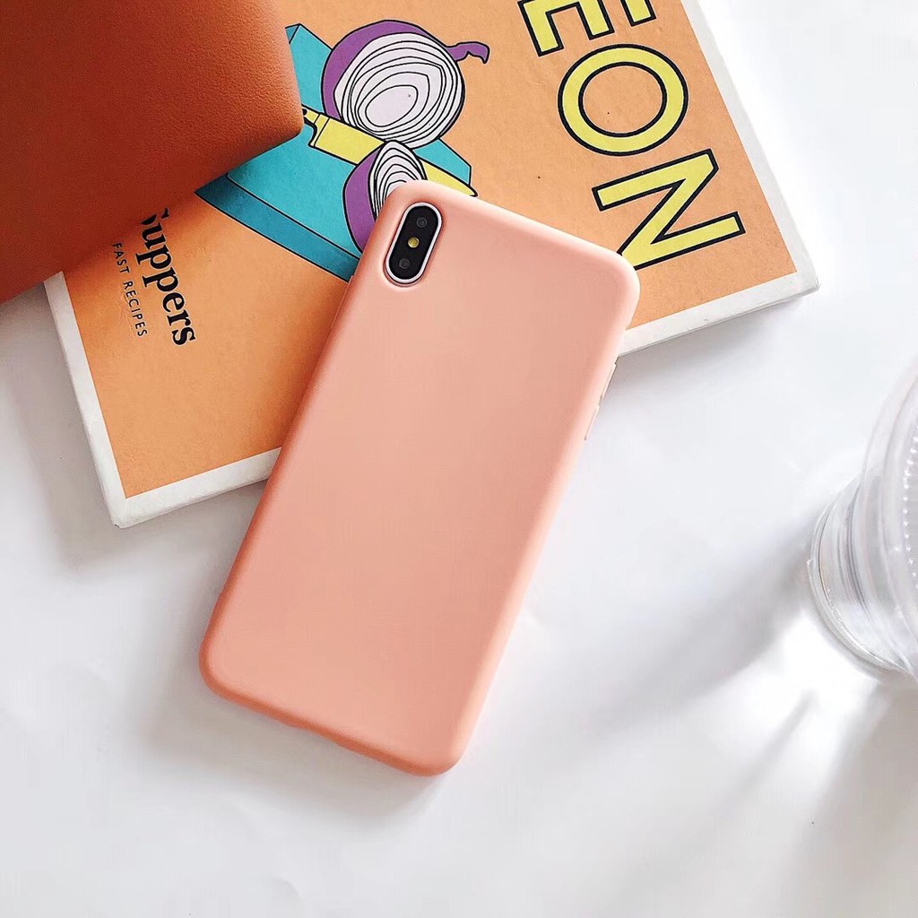 Ốp điện thoại TPU mềm màu trơn chống trầy xước Iphone X XR XS max 6 6S 7 8Plus | BigBuy360 - bigbuy360.vn