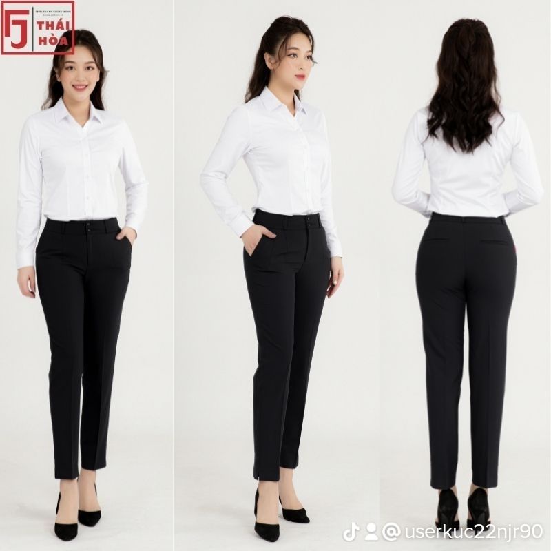 Quần Tây Công Sở Thái Hòa Lưng Cao