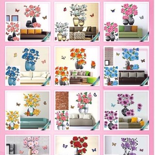 TRANH LỌ HOA 3D DÁN TƯỜNG SIÊU ĐẸP