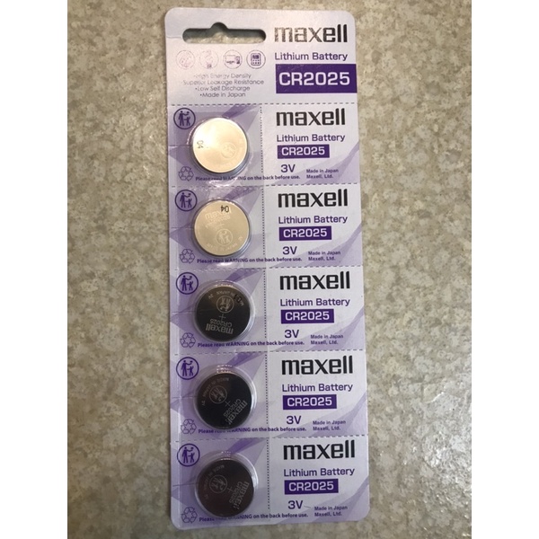 Vỉ 5 Viên Pin MAXELL CR2032 / CR2025 / CR2016 / CR1220 / CR1620 / CR1616 …. Pin 3V Lithium Made in JAPAN