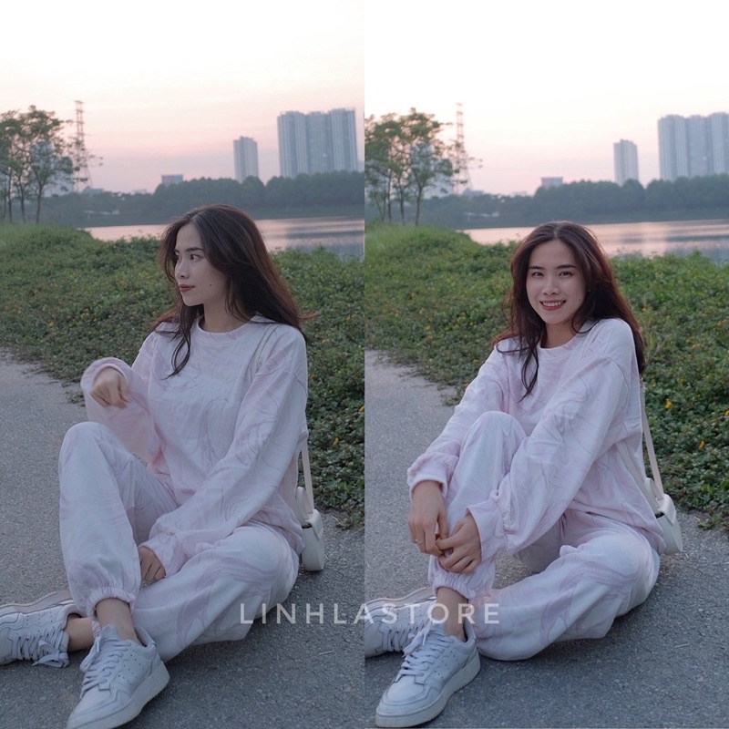 BỘ NỈ DÀI TAY THU ĐÔNG VÂN LOANG 💓 BỘ NỈ MÙA ĐÔNG 💓 SET NỈ DÀI TAY (ảnh thật)
