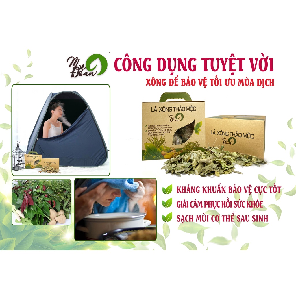 Lá xông sản phụ, lá tắm thảo mộc mệ đoan  200gram - ảnh sản phẩm 3