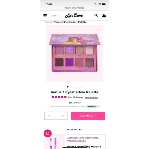 Phấn mắt LIME CRIME VENUS 3 III eyeshadow palette