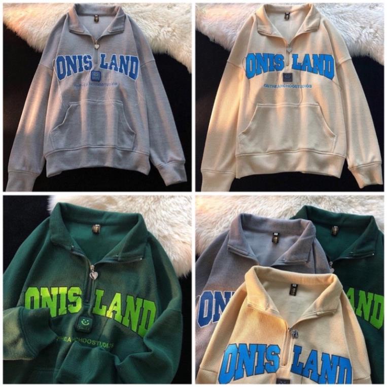 Áo Nỉ Polo Dáng Rộng Onis Nam Nữu Unisex Cổ Bẻ Form To Uzzlang Nhiều Màu Hot Trend(Hàng Sẵn)