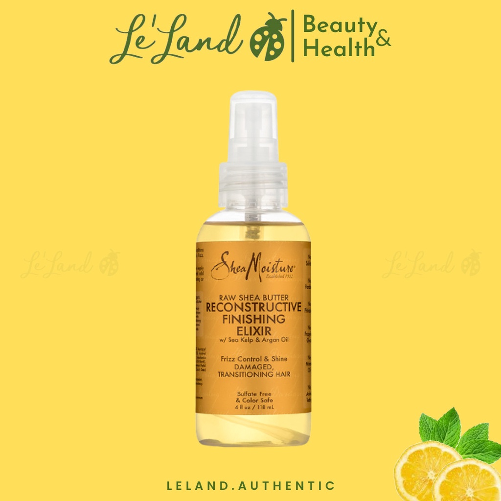 Bill US - Xịt bóng tóc SheaMoisture Raw Shea Butter Reconstructive Finishing Elixir 118ml