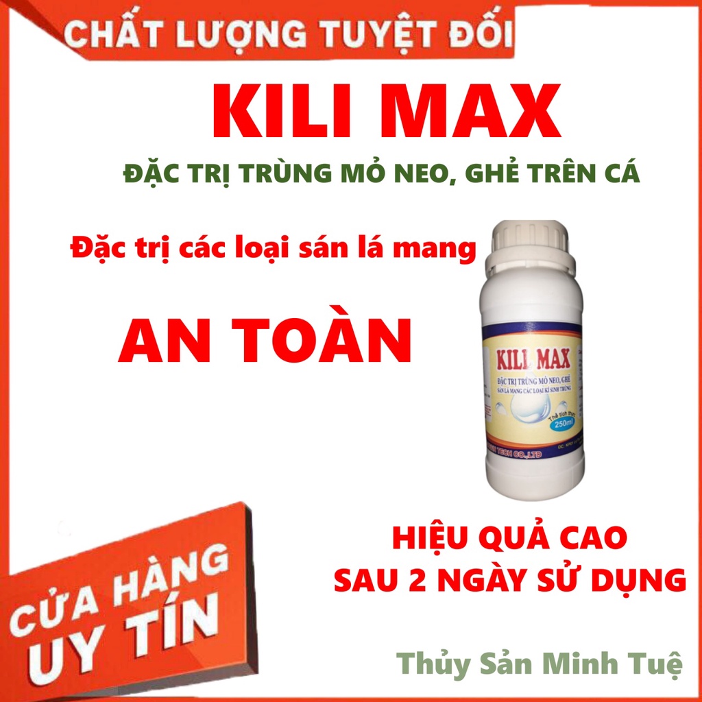 KILI MAX - Xử Lý Trùng Mỏ Neo, Ghẻ, Kí Sinh Trùng Trong Ao Nuôi Cá - Thủy Sản Minh Tuệ