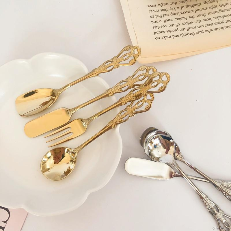 Muỗng cà phê bằng thép không gỉ độc đáo phong cách retro sang trọng
