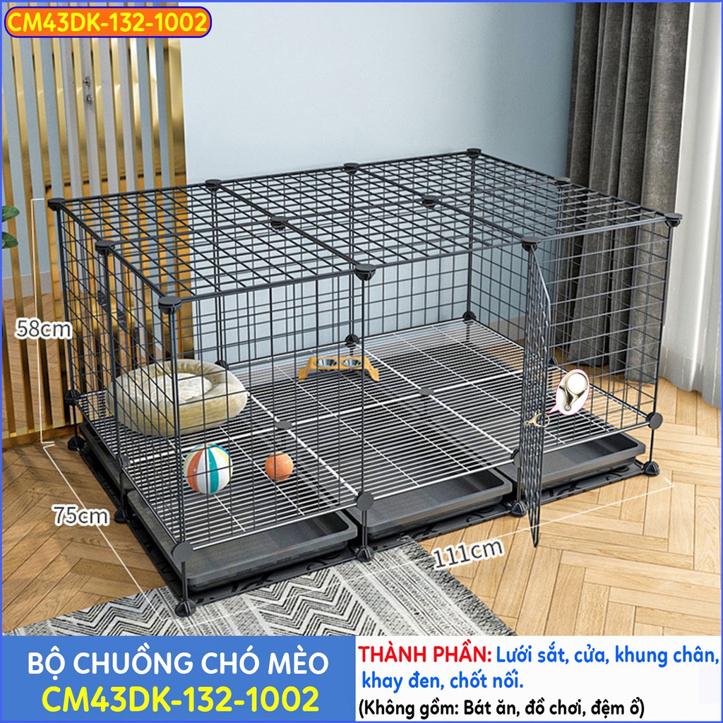 Chuồng chó mèo có chân khay lắp ghép (cho chó, thỏ, sóc, bọ ú…)