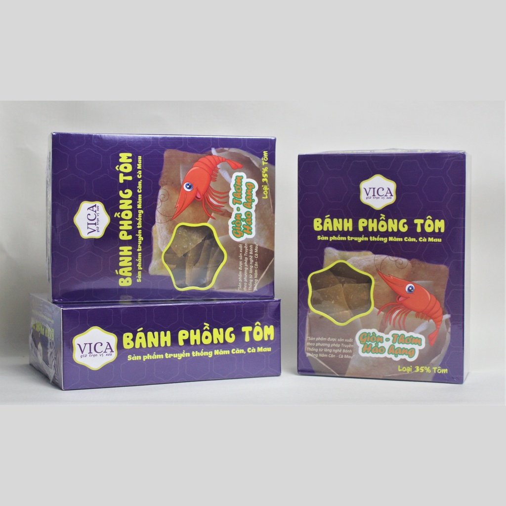 Bánh phồng tôm truyền thống đặc sản Cà Mau VICA 35% tôm