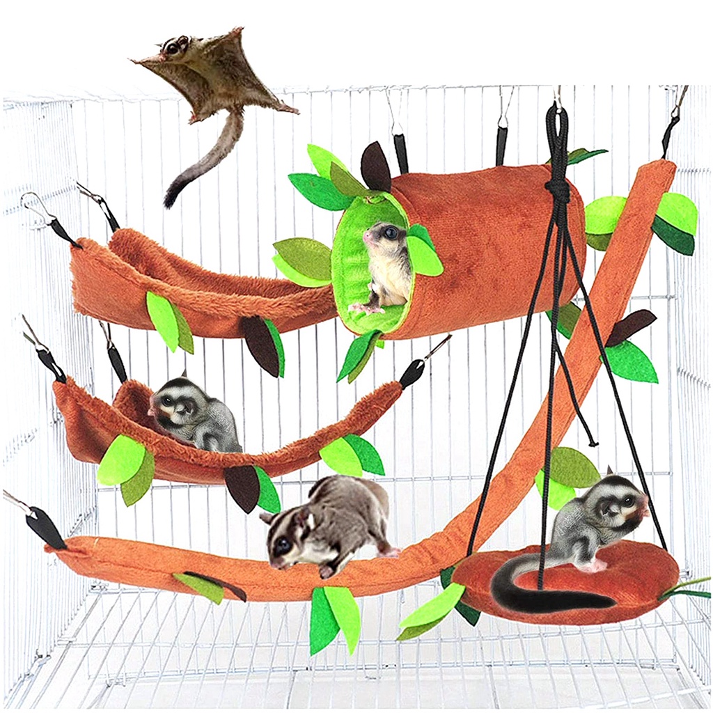 Đồ chơi võng treo/đường hầm/xích đu/dây cáp vui nhộn dành cho chuột Hamster