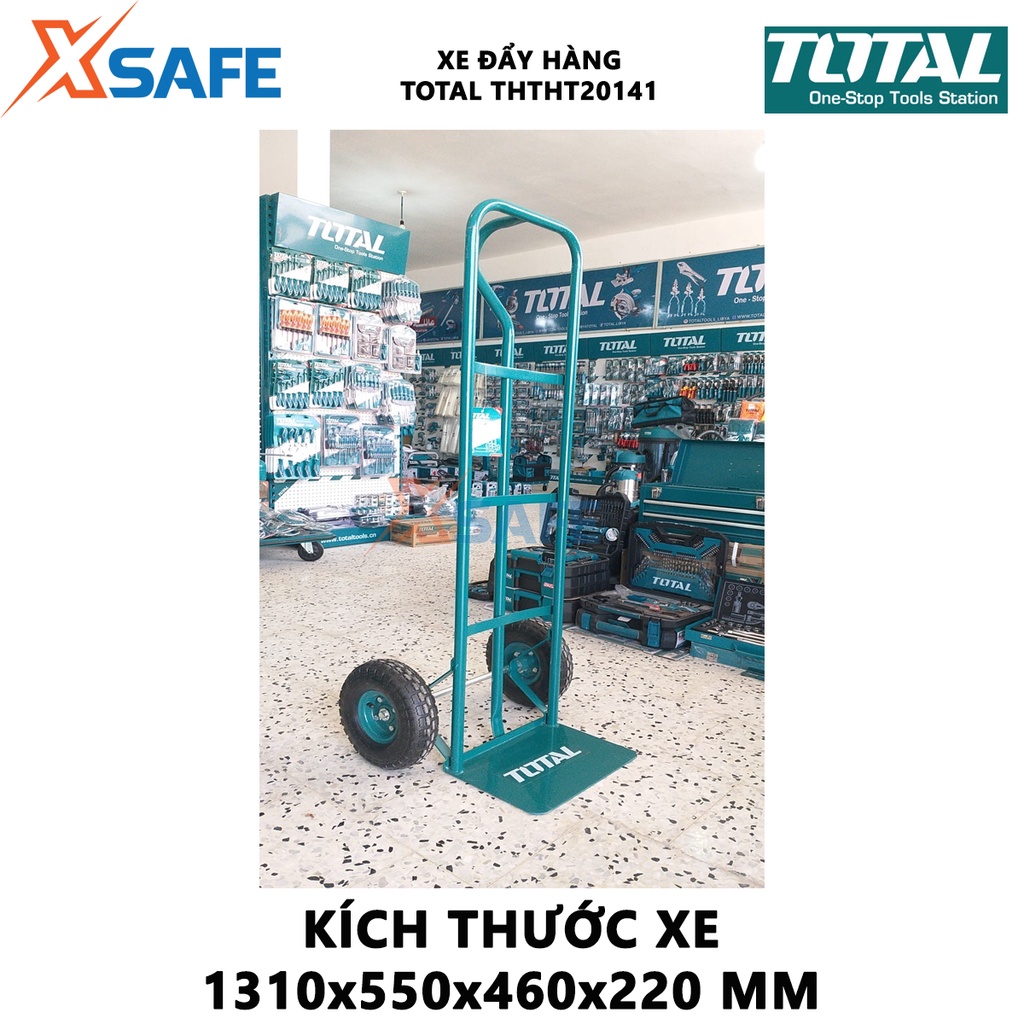 Xe đẩy hàng TOTAL THTHT20141 Xe kéo hàng khả năng tải 200kg, bánh xe khí nén, độ dày tấm thép 3.5mm - [XSAFE]