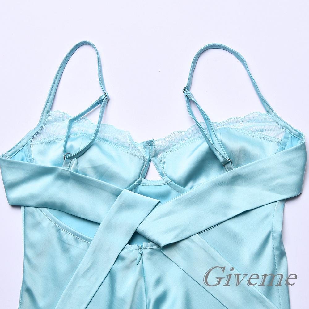 Givenme Đầm Hai Dây In Hoa / Kẻ Sọc / Hoa Thời Trang Nữ Tính