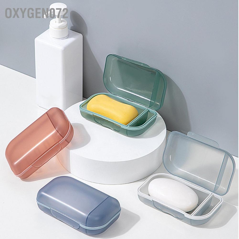 Oxygen072 Travel Soap Holder Stylish Lightweight Multipurpose Portable Dish with Lid for Home