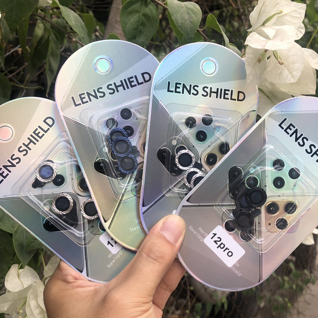 Bộ Vòng Bảo Vệ Camera Dành Cho iPhone 12Pro - Chống Bụi, Hạn chế vân tay & Mờ Camera - Phay Kim Cương Siêu Chất