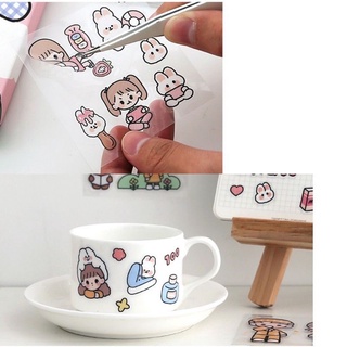Miếng dán sticker HT chống thấm nước siêu đáng yêu