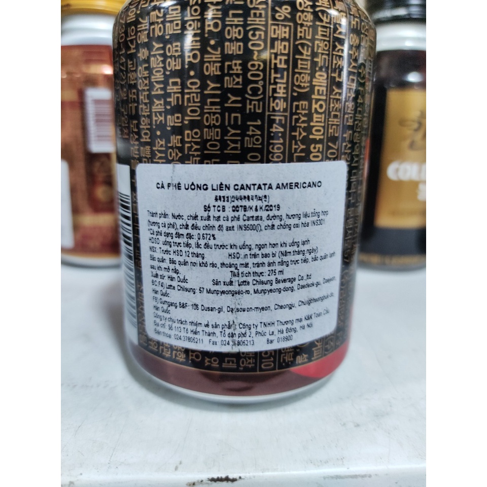 Cà phê Cantata hàn quốc, cà phê đóng chai cantata hàn quốc 275ml - 칸타타 커피