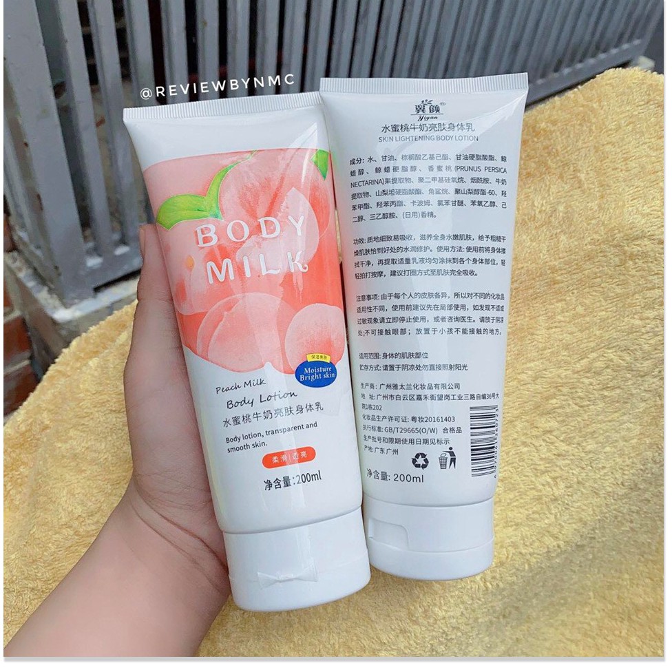 [Mã giảm giá] [ Hot Tiktok ]🍑 Kem Sữa Dưỡng Thể Trắng Da, Chống Nắng Toàn Thân Trái Đào Pure Milk Body Lotion Hương Nướ