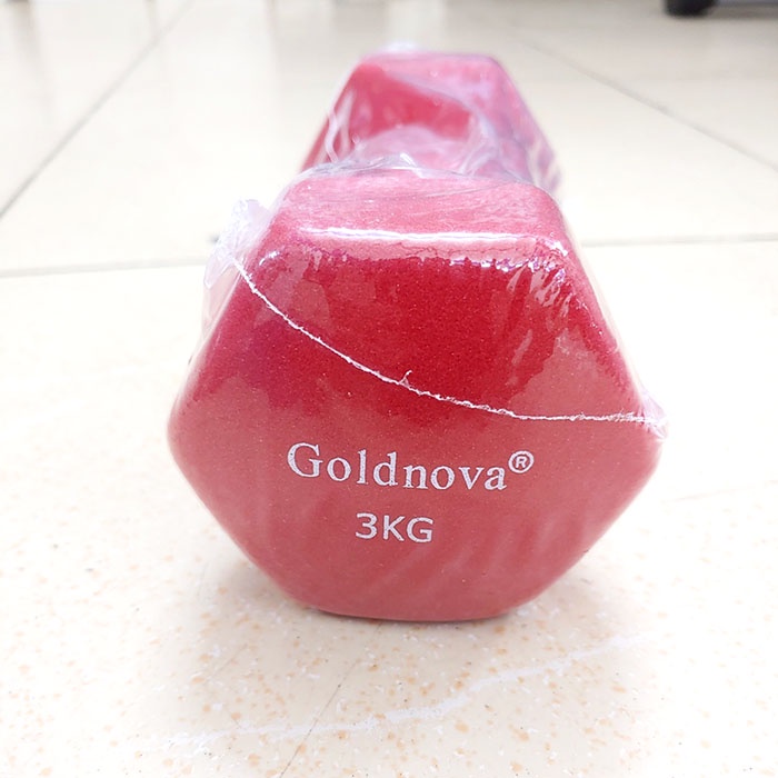 Tạ tay bọc cao su cao cấp Goldnova loại 3kg [Màu ngẫu nhiên]