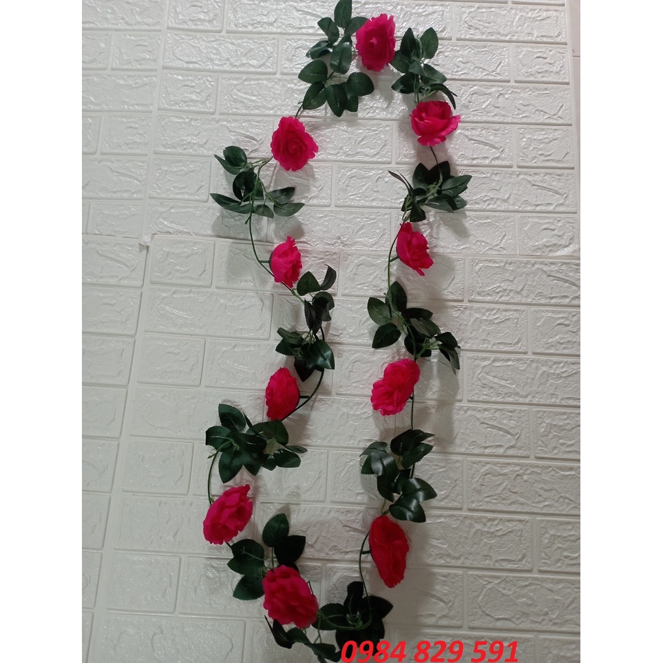 Dây hồng leo, hoa giả trang trí nhà cửa
