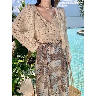 Quần culottes boho nữ xẻ tà mùa hè (hàng order)