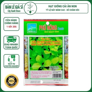 Hạt Giống Cải Bẹ Xanh Ăn Non Năng Suất Cao, Nhanh Thu Hoạch 20Gr - Phú Nông Seeds - Key: Đất sạch, Phân Bón, Hữu Cơ