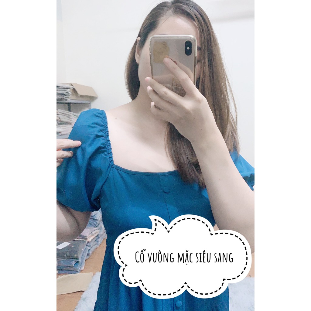 Đầm Bầu Váy Bầu Trễ Vai Cổ Vuông Dáng Dài Đầm Bầu Đi Tiệc Mùa Hè HD2614 Honey Mommy