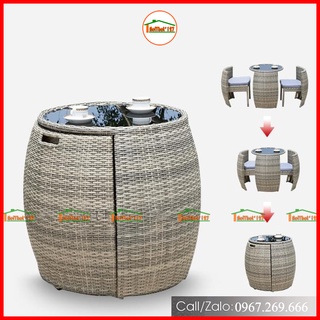 [Hàng Chính Hãng] Bộ Bàn Ghế Trống Thông Minh Sân Vườn|Ban Công|Phòng Khách Trang Trí Nhà Cửa Đa Năng Tiện Lợi