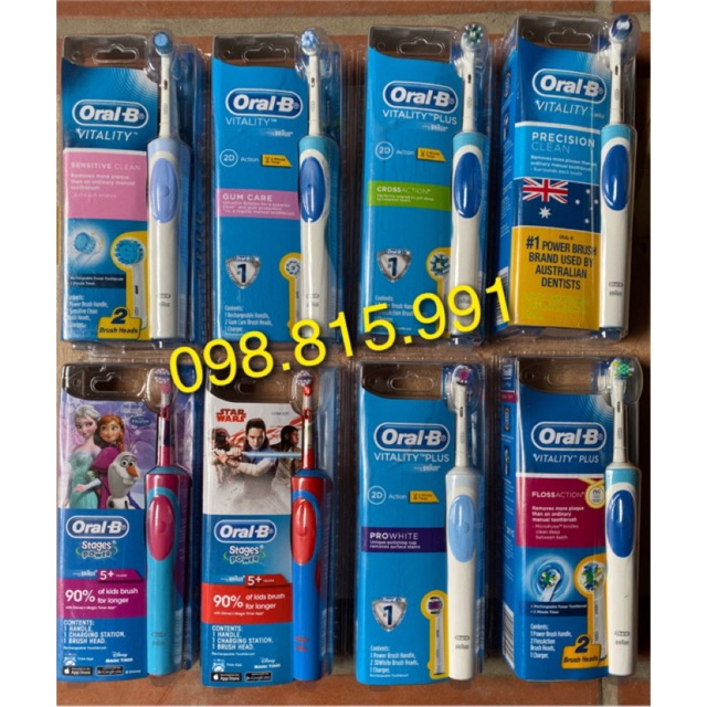 Bàn chải đánh răng điện Oral-B Úc người lớn