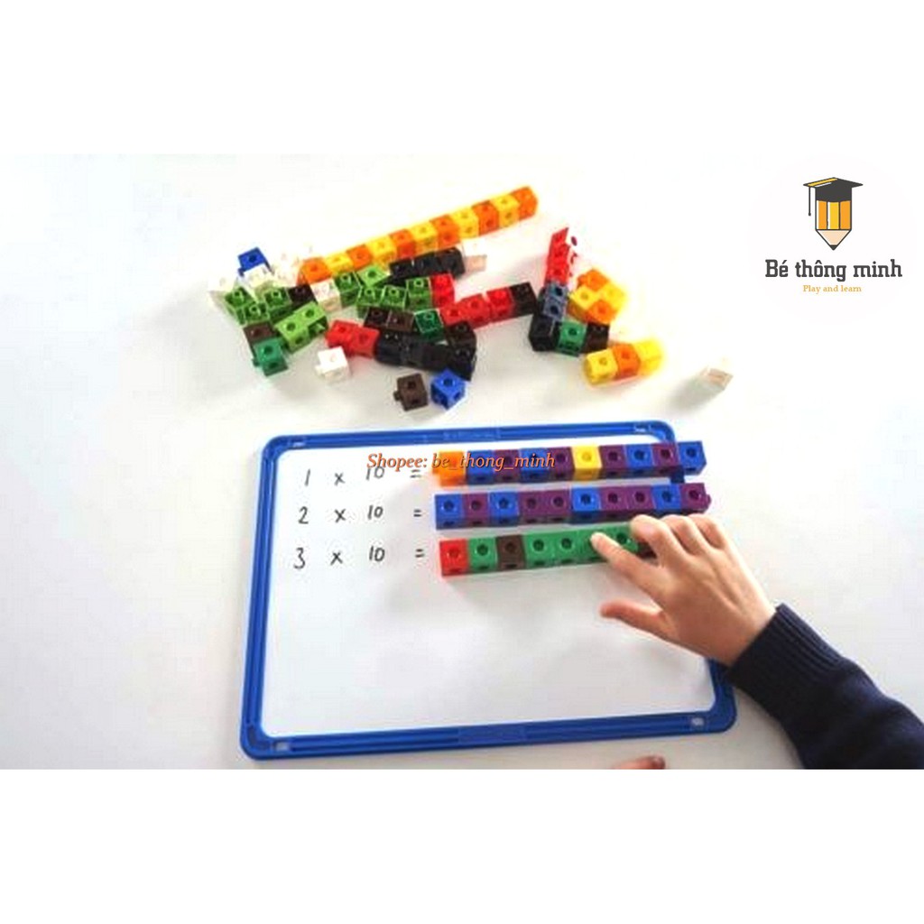 CUBE BLOCK - Khối lập phương cho bé học toán và xếp hình sáng tạo Math Link Cubes