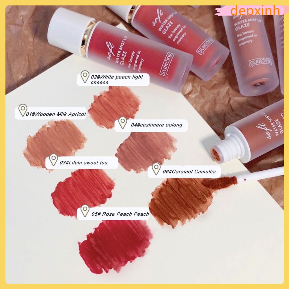 [Hàng mới về] Son bóng nhung lì dạng lỏng không gây khô môi màu sắc thời trang lâu trôi cho học sinh