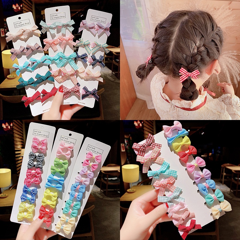 Set 5-10 Kẹp Tóc Kiểu Dáng Hoạt Hình Phong Cách Hàn Quốc Dễ Thương Cho Bé Gái