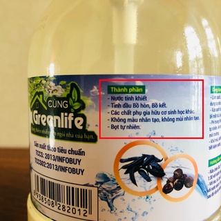 Nước rửa chén Sinh Học greenlife, can 4 lít