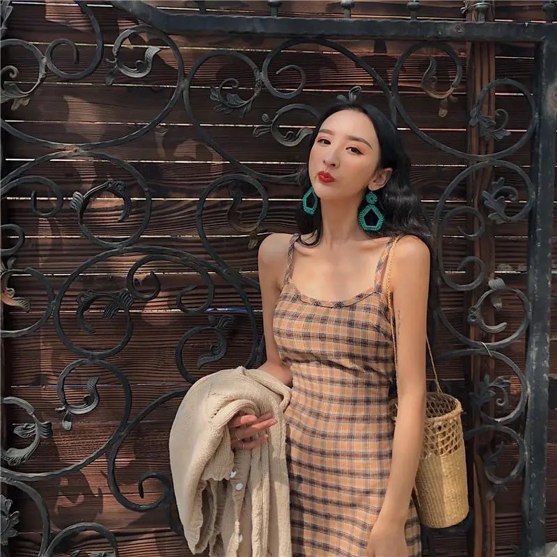 Đầm Yếm Ca Rô Ca Rô Thời Trang Cho Nữ | BigBuy360 - bigbuy360.vn