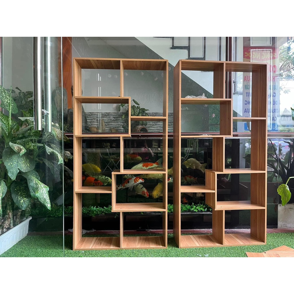 Kệ sách chữ U. Kích thước 147 x 74 x 20cm. Gỗ MDF phủ Melatium chống thấm cao cấp.
