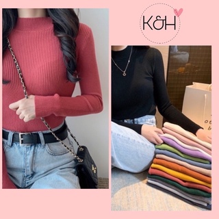 [Mã 12FASHIONSALE1 giảm 10K đơn 50K] Áo len tăm cổ 3 phân KH11, áo len tăm giữ nhiệt cổ cao 3cm siêu ấm hàng cao cấp