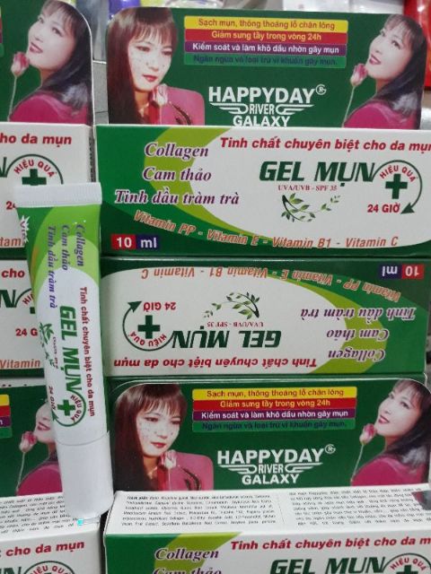 Sỉ lố 12 tuyp gel mụn xóa thâm _ liền sẹo happyday mẫu mới giá cài 52k