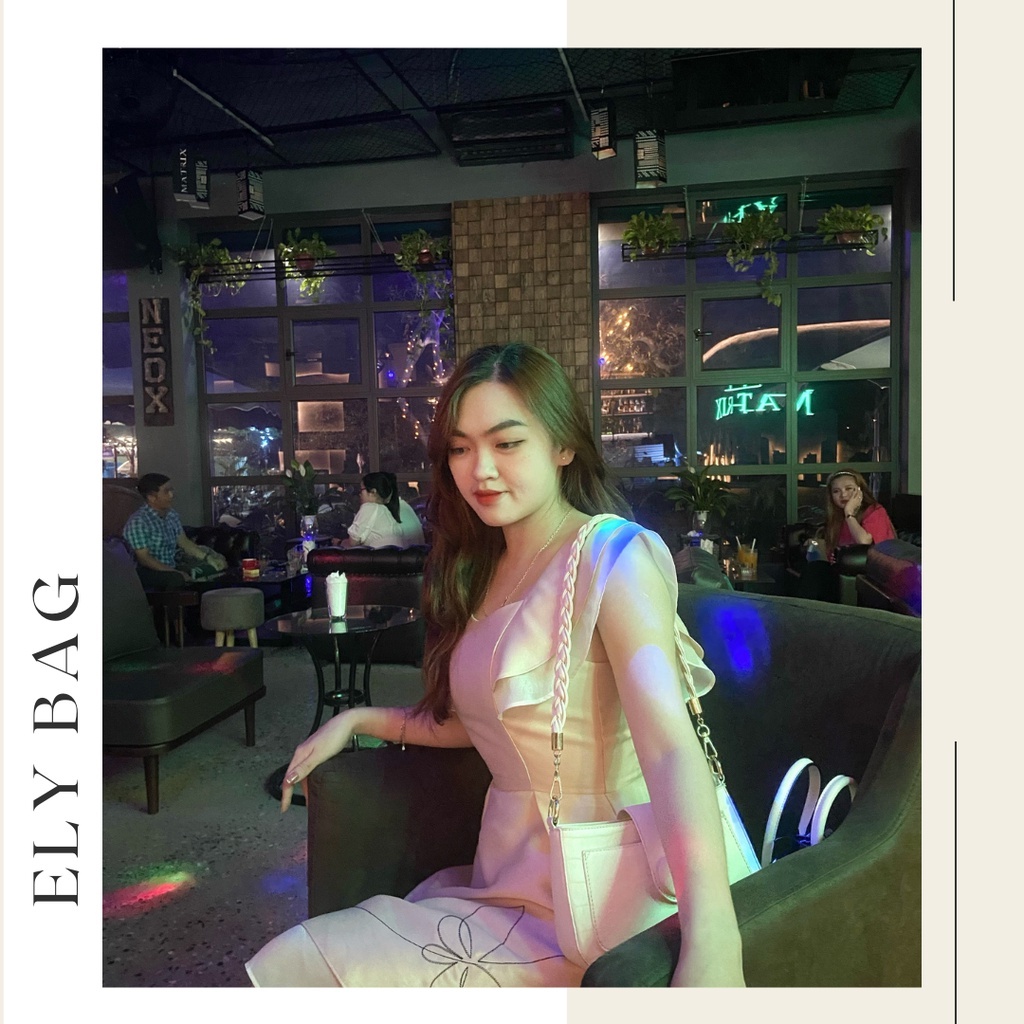Túi xách nữ đeo chéo kẹp nách quai tết da mềm hàng cao cấp xinh xắn sang chảnh Ely Bag CS10374