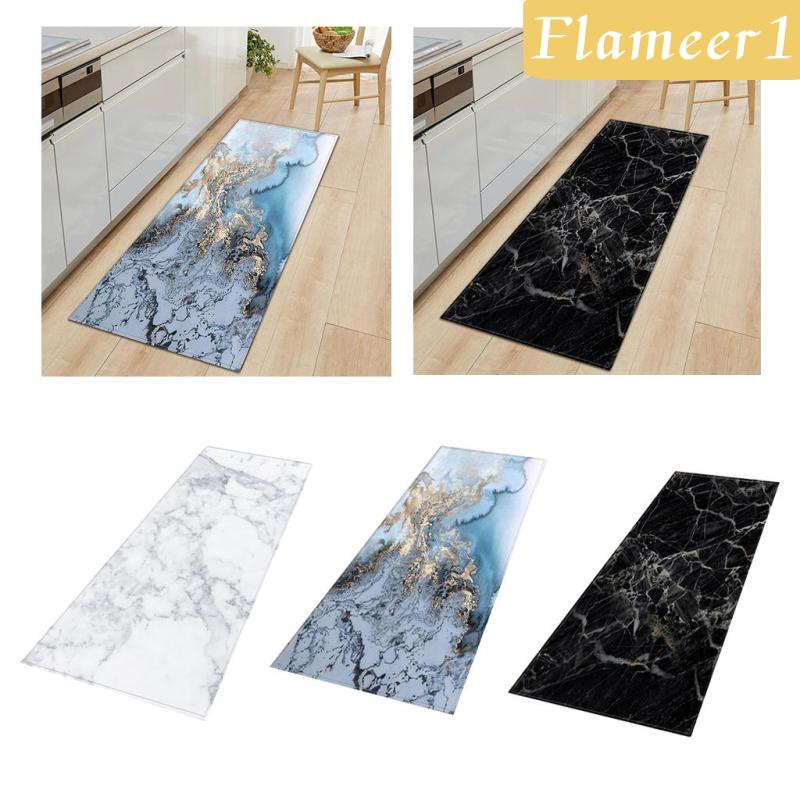 [Flameameer1] Thảm Lót Sàn Hành Lang / Phòng Ngủ Họa Tiết Cẩm Thạch Kích Thước A_40x120cm