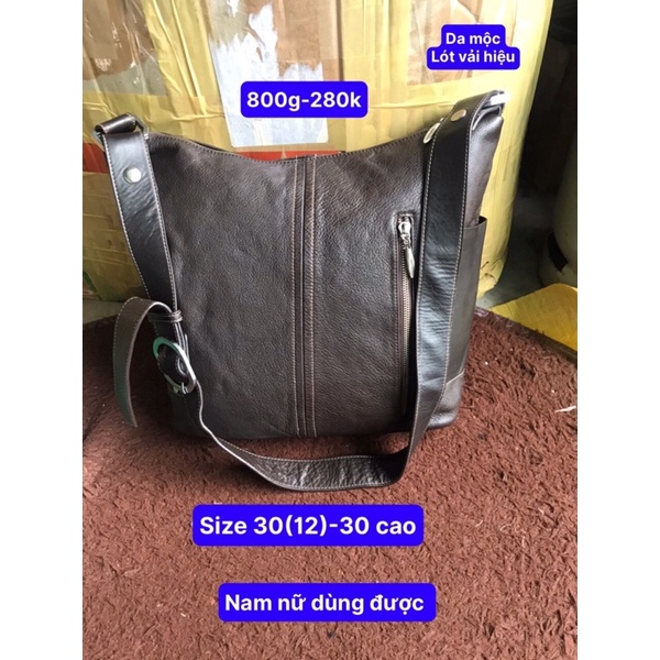 túi chéo A4 da mộc miếng hiệu đẹp