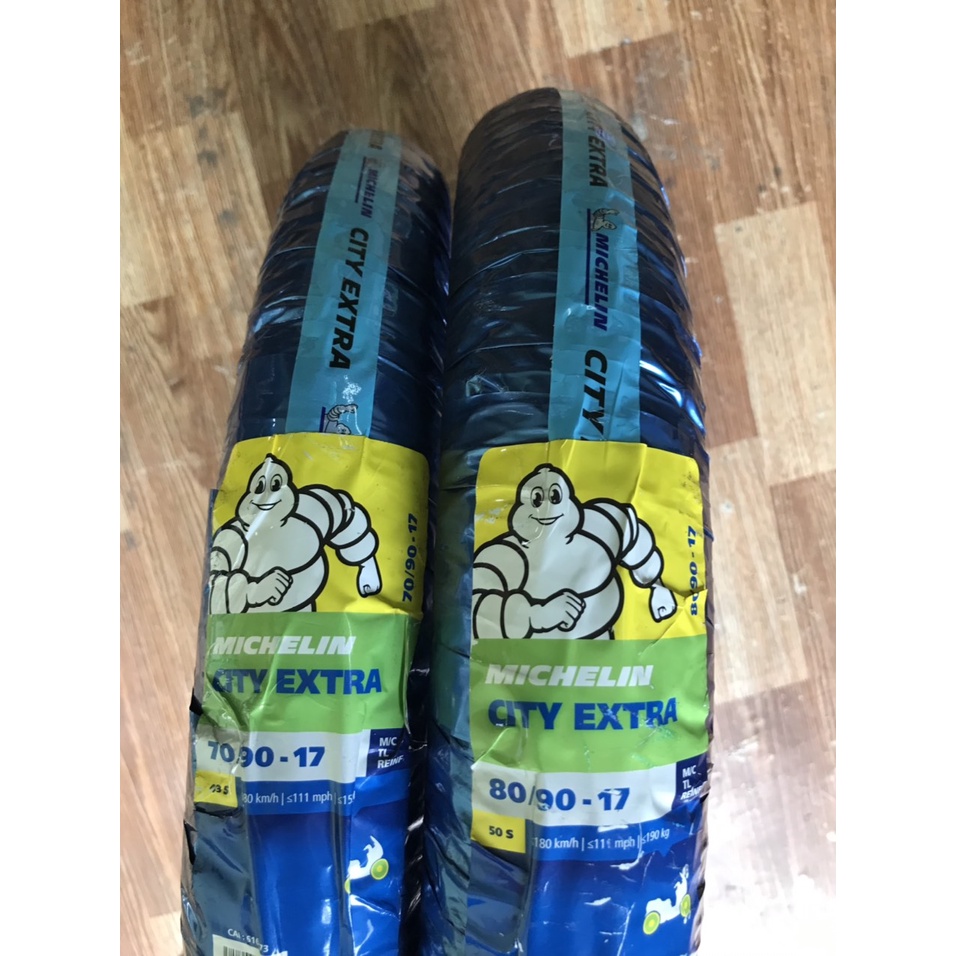 VỎ LỐP MICHELIN CITY EXTRA KHÔNG RUỘT-SĂM CHÍNH HÃNG 70/90-17 VÀ 80/90-17 LÊN TẤT CẢ DÒNG BÁNH 1.4*17 VÀ 1.6*17-1.85*17