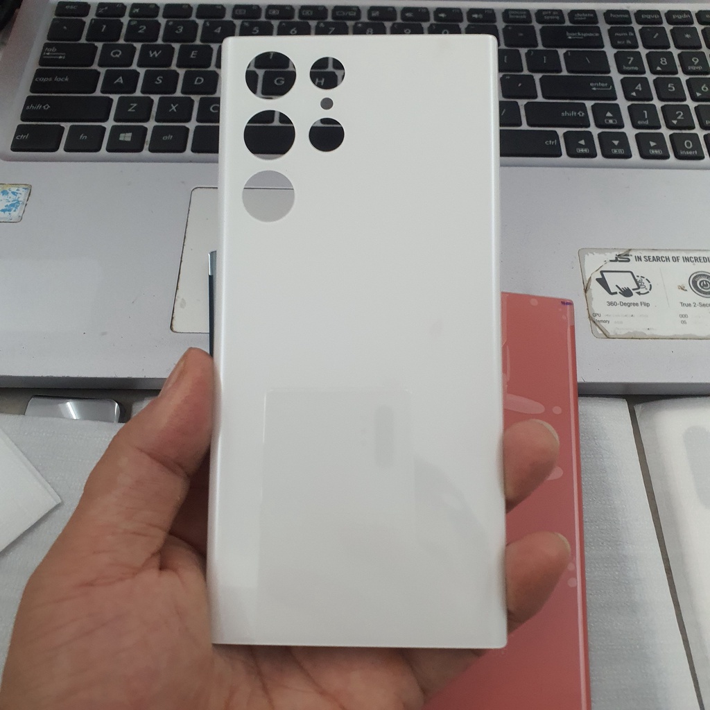 Nắp Lưng Kính Samsung S22 Ultra Chính Hãng, Đủ Màu Nguyên Zin Samsung
