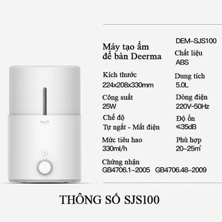 MÁY PHUN SƯƠNG TẠO ẨM XIAOMI DEERMA SJS100