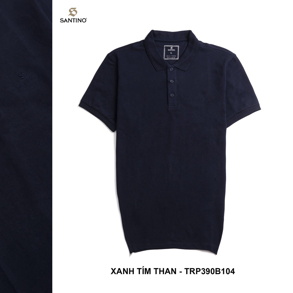 Áo polo nam ngắn tay có cổ SANTINO chất Cotton  thoáng mát, form dáng regular sang trọng TRP390B100 | BigBuy360 - bigbuy360.vn