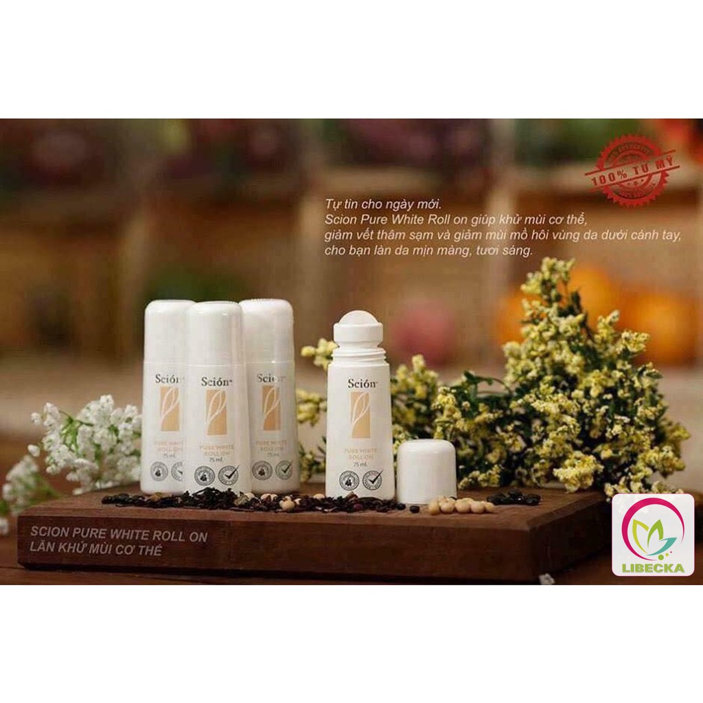 Lăn Khử Mùi Cơ Thể Scion Pure White Roll On LKM01