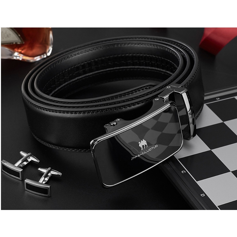 Thắt lưng nam da bò nguyên chất mặt khóa tự động hợp kim cao cấp