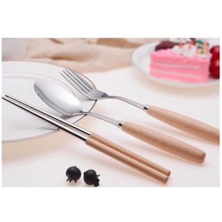 Set 3 cái Muỗng Thìa Và Dĩa Lúa Mạch