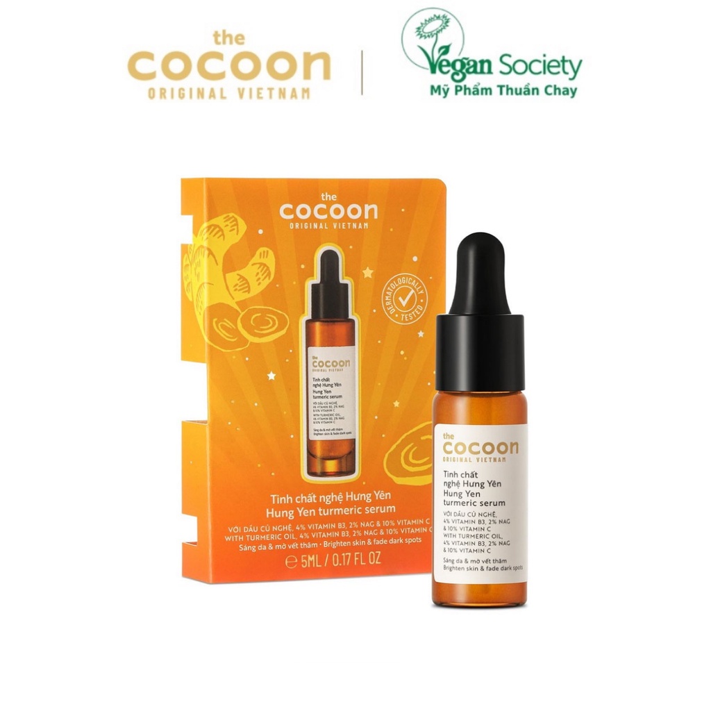 HÀNG TẶNG KHÔNG BÁN - Tinh chất nghệ Hưng Yên 10% vitamin C sáng da chuyên sâu & mờ vết thâm Cocoon 5ml