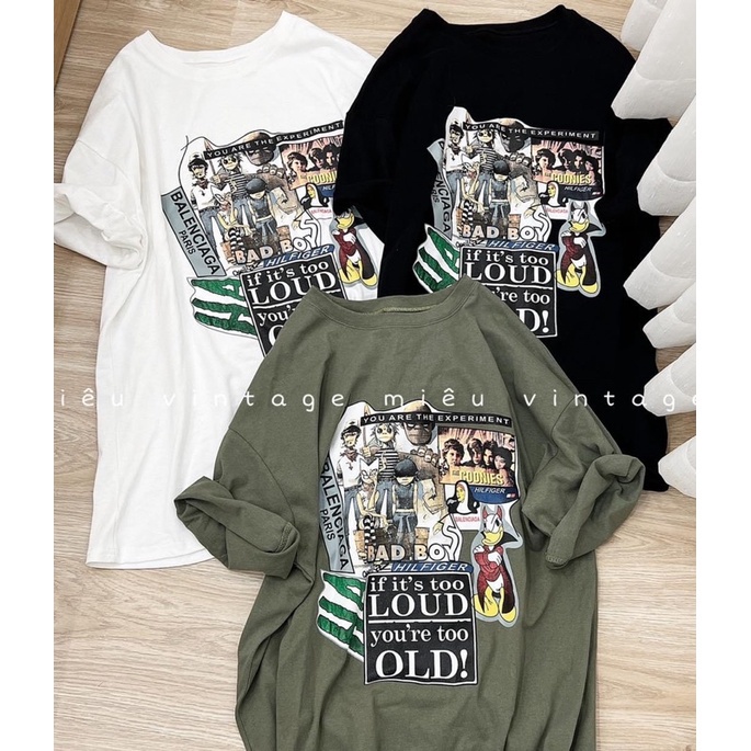 [XẢ KHO] Áo Thun Nữ Form Rộng Chất Đẹp, Áo Phông  Vintage 3158 Tay Lỡ Giấu Quần [ Mặc Mát Không Xù, Hàng Sẵn]