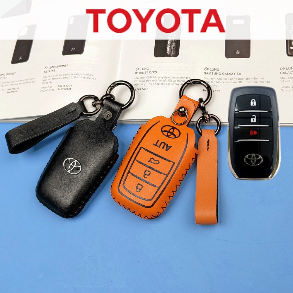 Bọc Chìa Khóa Toyota Fortuner,Toyota Land Cruiser,Toyota Camry 3 Nút,Bao Da Chìa Khóa Toyota Fortuner,(TFO3)